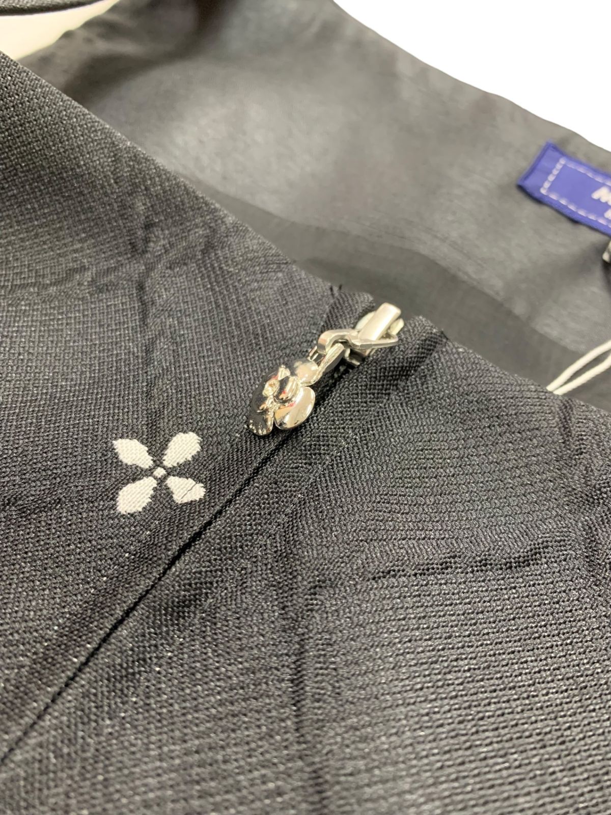 エムズグレイシー 111108 ワンピース 38 ブラック フラワーモチーフ