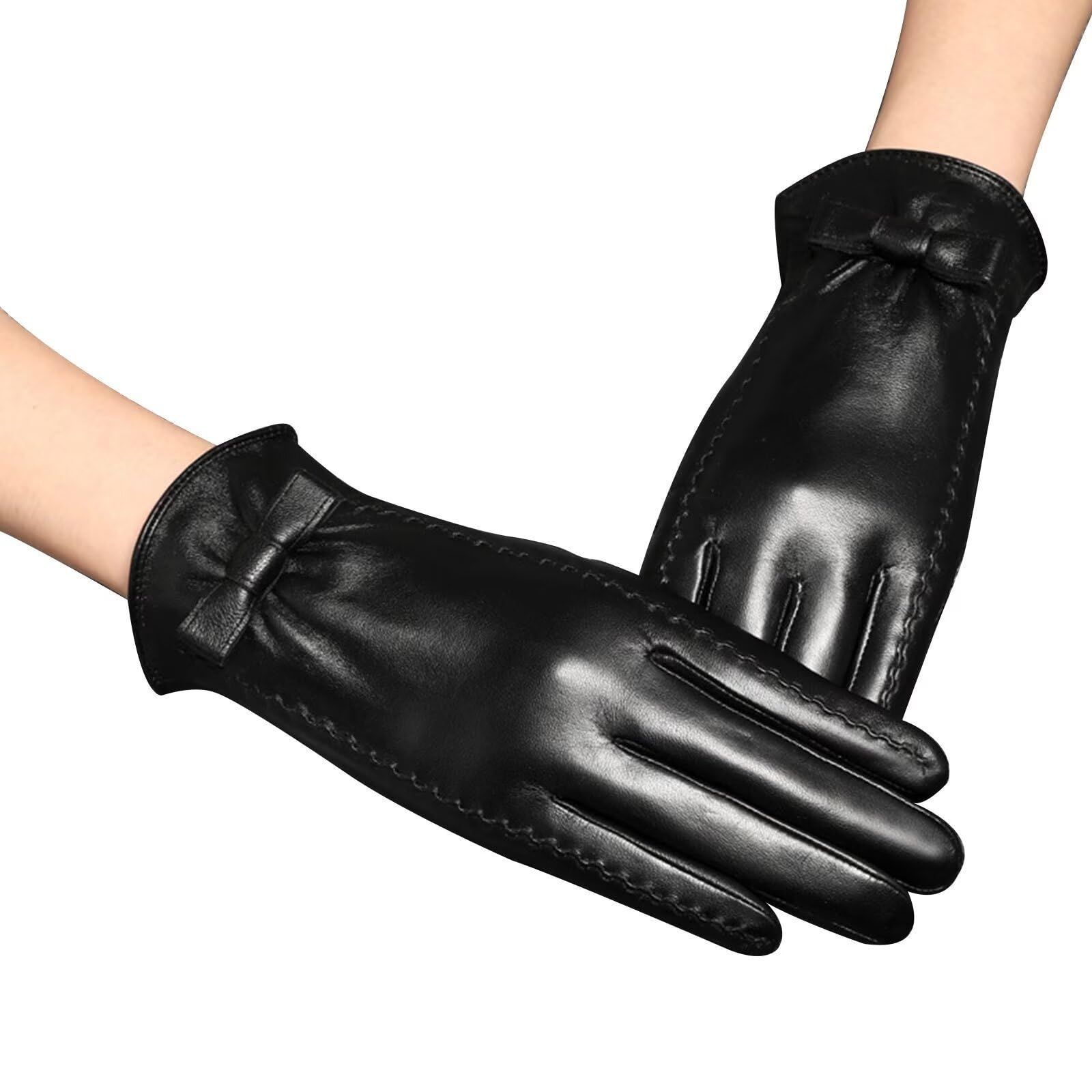 Lmtossey] レディース手袋ラムスキンレザーシープスキン秋冬フリースショートグローブ Lmtossey] レディース手袋ラムスキンレザー [Hgvcfcv] レディース手袋 冬用シープスキン 暖かい ショート 薄手 タッチスクリーン 運転用 女性用 カラーレザー手袋