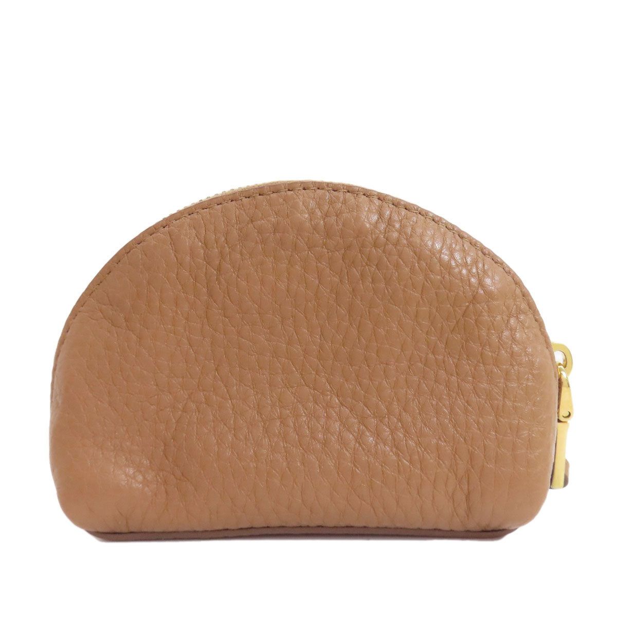 プラダ　アクセサリーポーチ　ブラウン PRADA プラダ ロゴ アクセサリーポーチ レザー レディース [中古