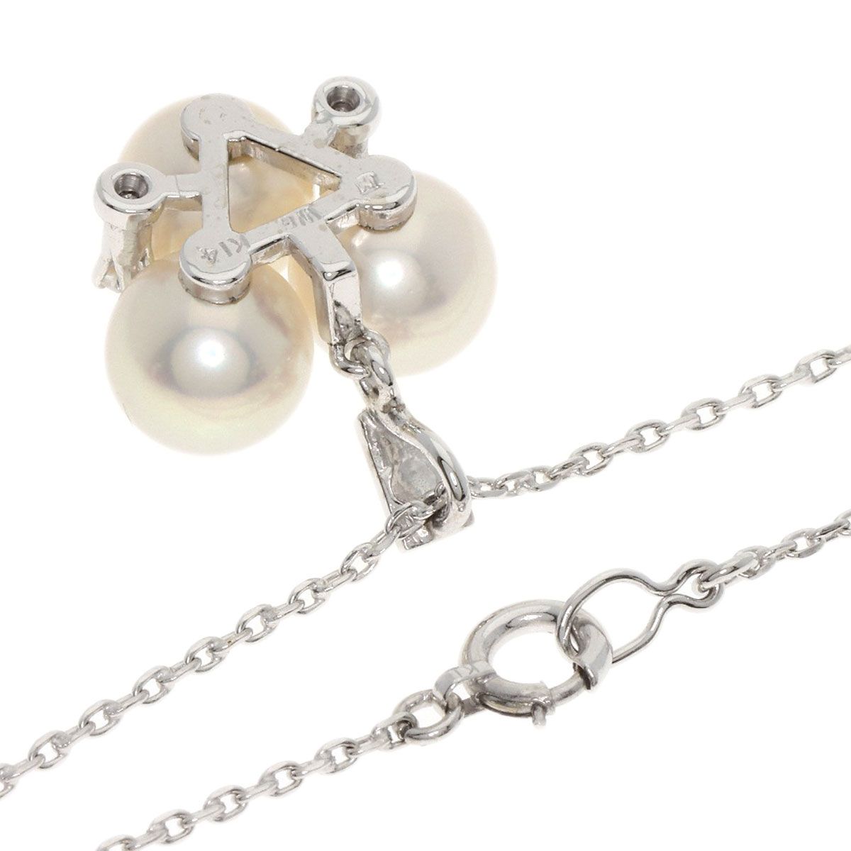 MIKIMOTO ミキモト パール 真珠 ネックレス K14WG レディース [中古