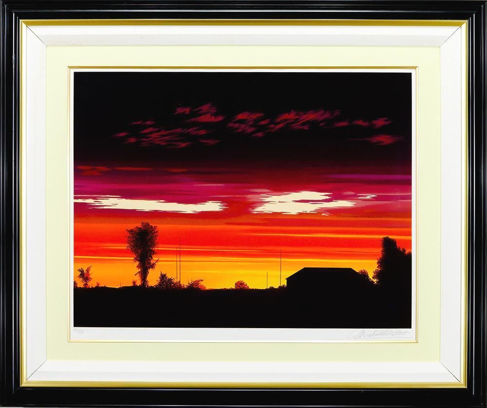 真作】【WISH】ミッシェル・バテュ Michele Battut「アリゾナの夕景