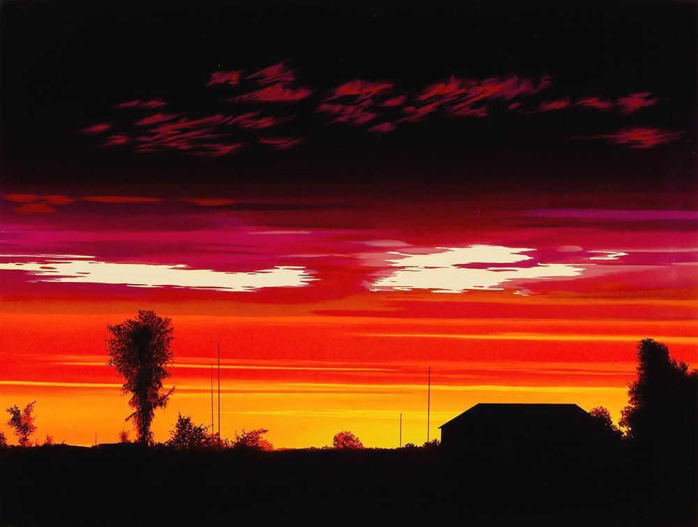 真作】【WISH】ミッシェル・バテュ Michele Battut「アリゾナの夕景