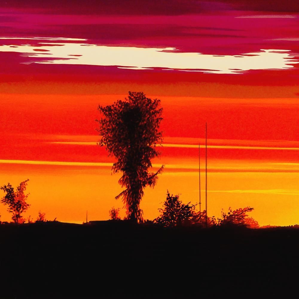 夕焼けの風景 シルクスクリーン 3/50 サイン入り 夕焼けの風景 シルクスクリーン 3/50 サイン入り