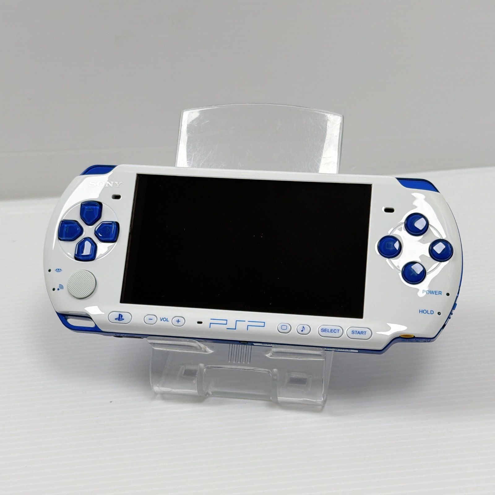 PSP 3000 ホワイトブルー 新米ハンターズパック モンスタハンター 外装