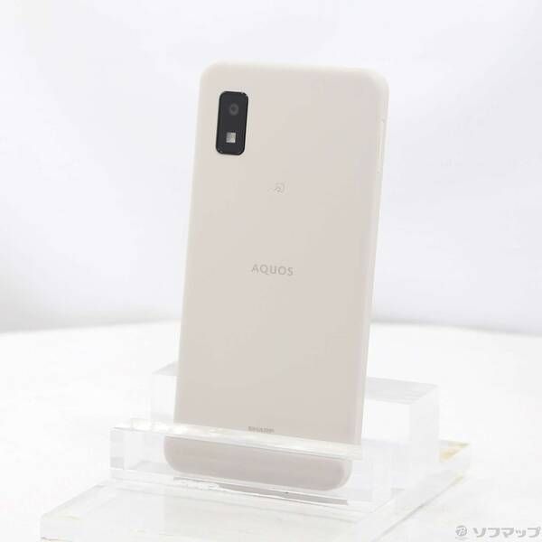 中古品〕 AQUOS wish 64GB アイボリー SHG06 au SIMフリー【377