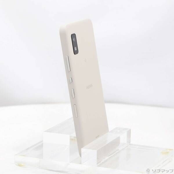 【ほぼ未使用品】AQUOS wishアイボリー64GB SHG06 SIMフリー 中古品〕 AQUOS wish 64GB アイボリー SHG06 au SIMフリー【377