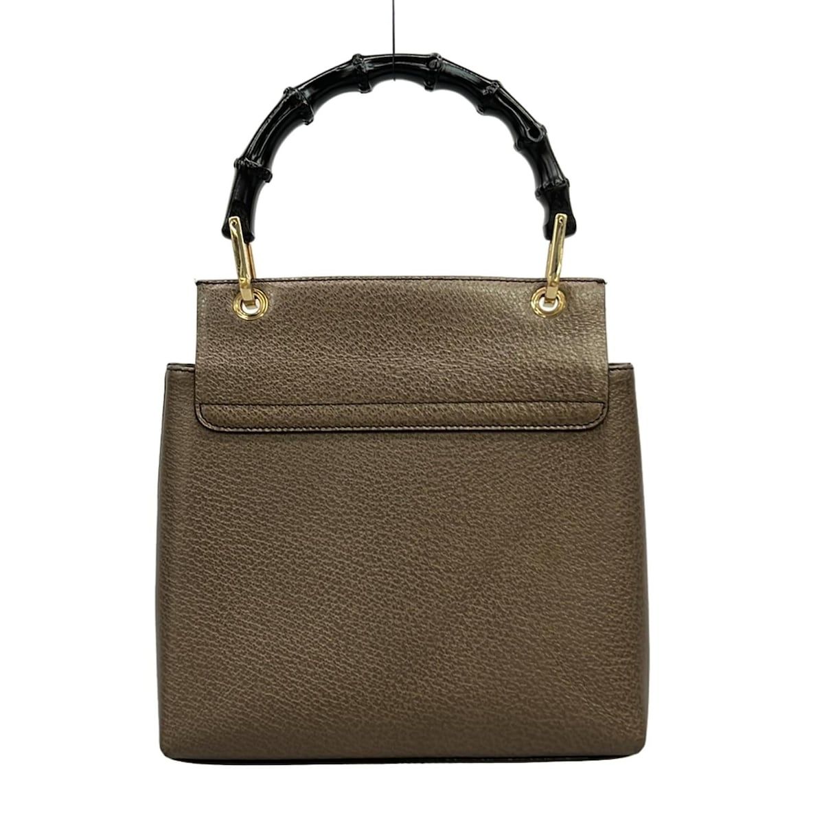 GUCCI(グッチ) ハンドバッグ バンブー 0011118 ダークブラウン レザー
