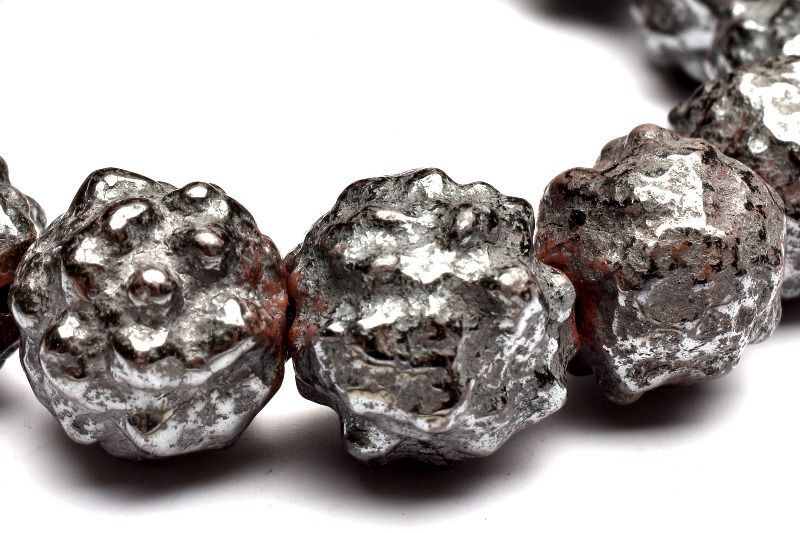 １点物 エジプト産 メテオライト 鉄隕石 15-16 x 16-17 mm ブレスレット パワーストーン 天然石 _MC 1044