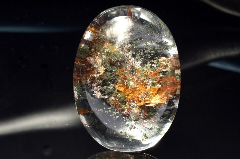 1点物】高透明◇庭園風景 ガーデンクォーツ 34x25mm オーバル ルース