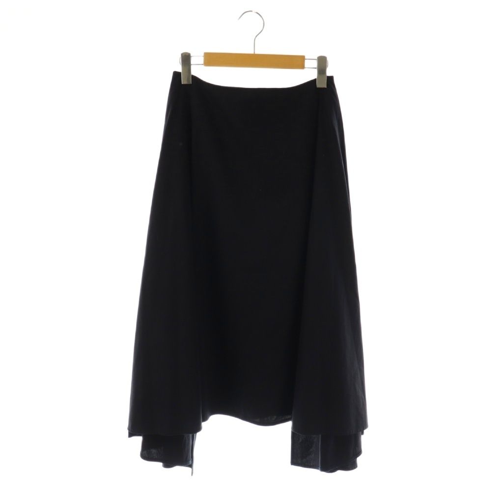 ADORE アドーア デニム フレアスカート リボン付 ロング丈 ブルー 38