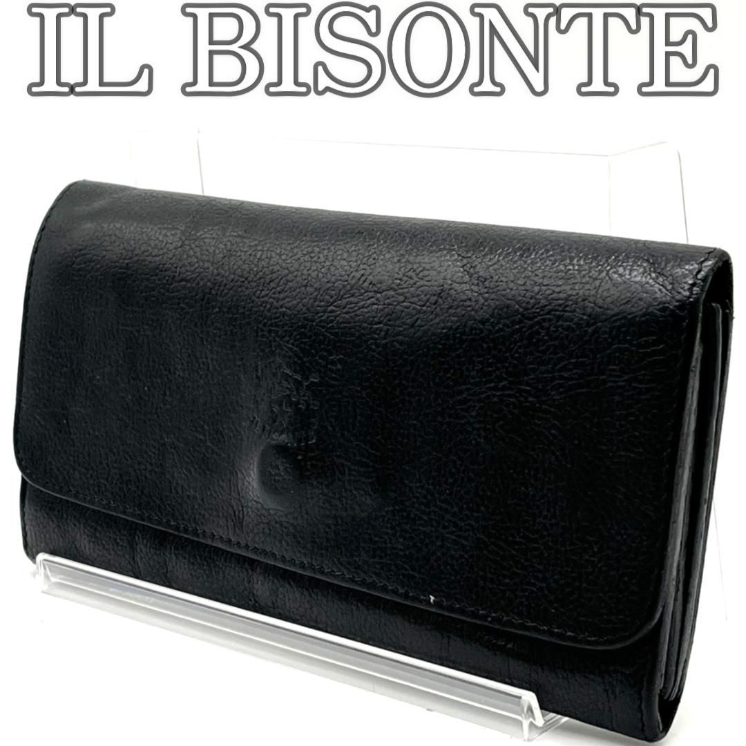 IL BISONTE イルビゾンテ レザー 長財布 ブラック 黒 Leather Long