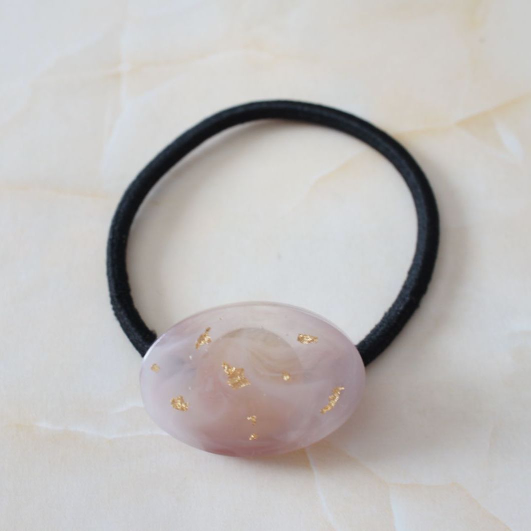 レジン ヘアゴム マーブル 金箔 ヘアアクセサリー ハンドメイド