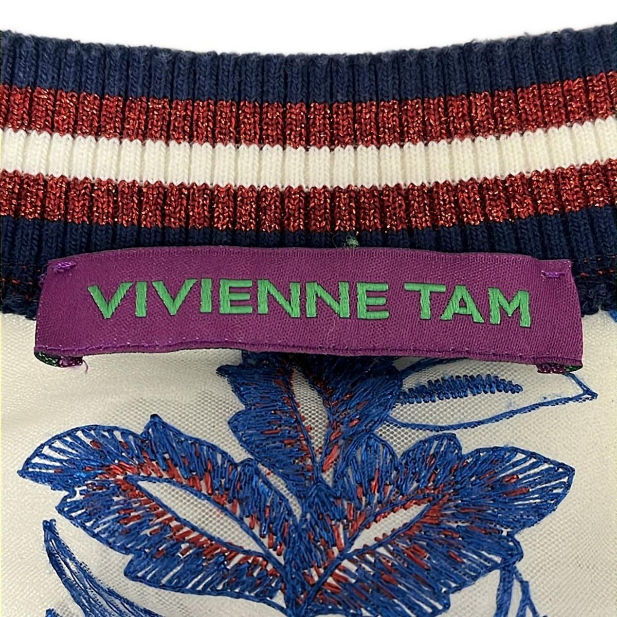 ヴィヴィアンタム ブルゾン サイズ38 M レディース - 白×ブルー×レッド