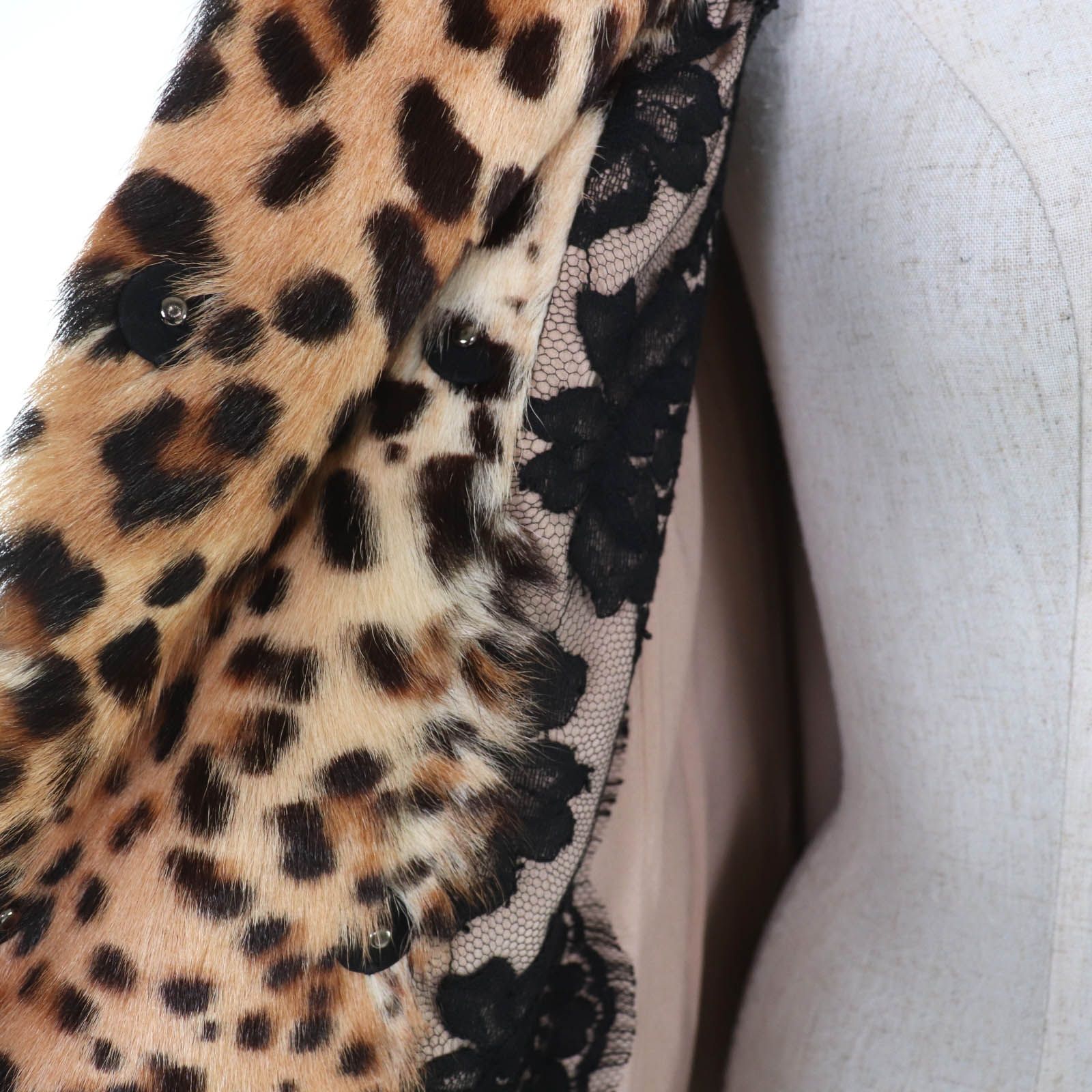 美品☆DOLCE&GABBANA ドルチェ＆ガッバーナ ゴートヘアー アニマル柄