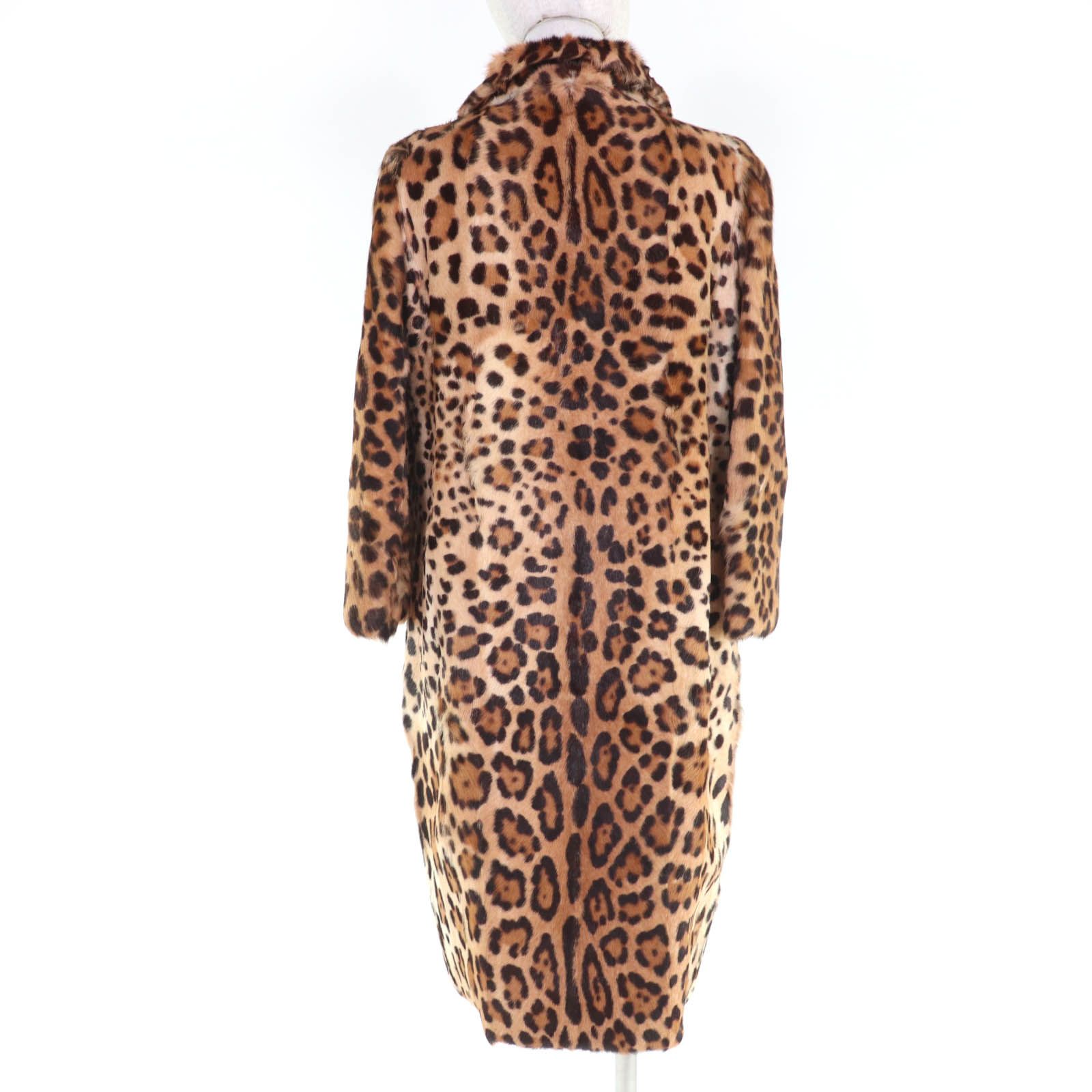 美品 D&G ドルチェアンドガッバーナ アニマル キリン ウール ショートコート 美品☆DOLCE&GABBANA ドルチェ＆ガッバーナ ゴートヘアー アニマル柄