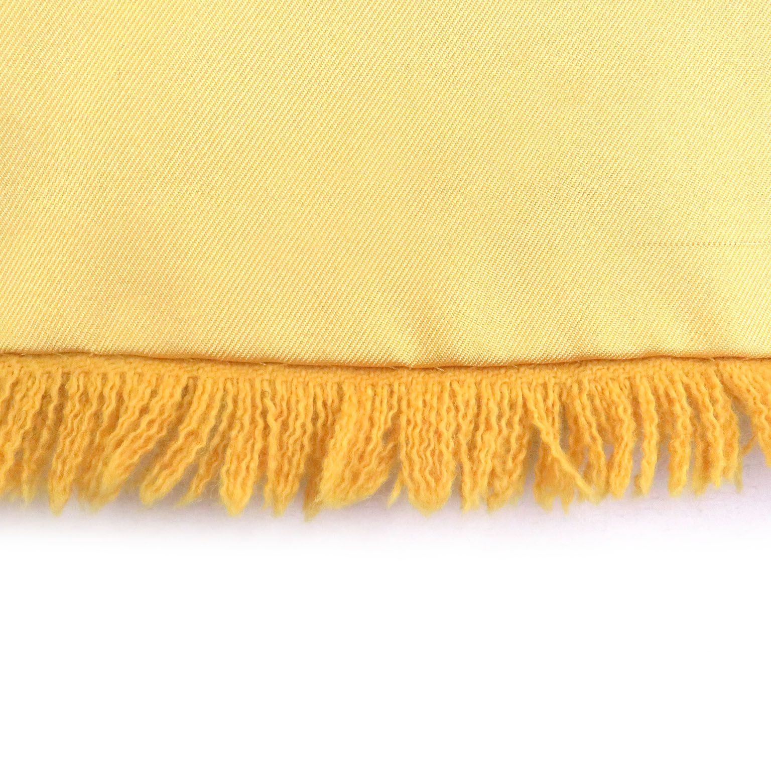 極美品□HERMES エルメス シルク アンゴラ シカ 総柄 フリンジ