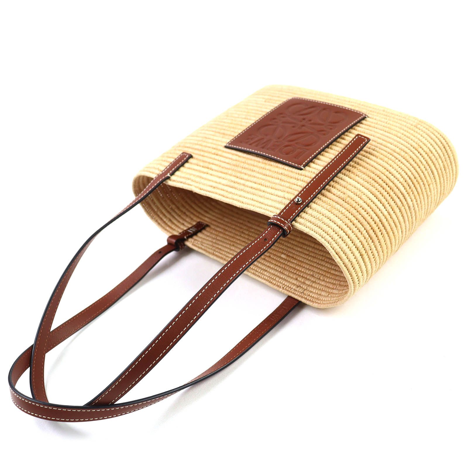 極美品△LOEWE ロエベ A223099X02 スクエア バスケットバッグ スモール