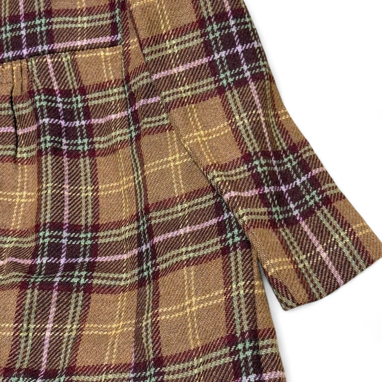 マルニ ツイード チェック ドローコード Aライン フレア ウールコート