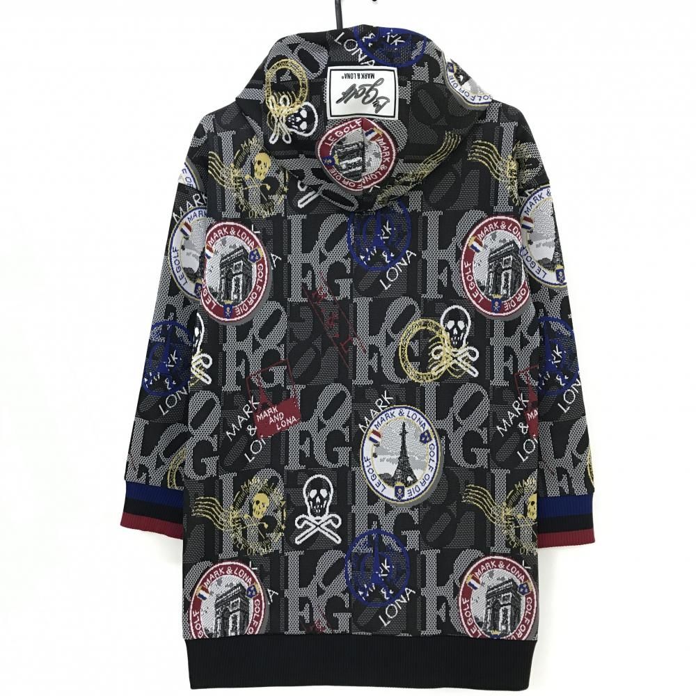 極美品　マークアンドロナ　ダウン　スニード　スカル　ロゴ　セットアップ　グレー 美品】マークアンドロナ ダウンジャケット カーキ フード・ファー