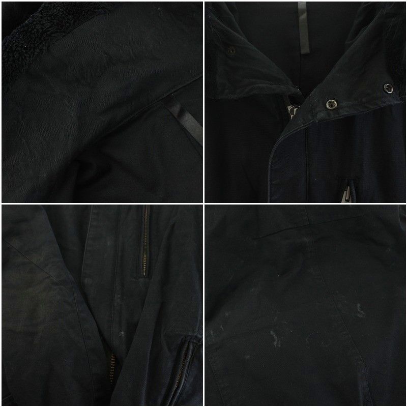 オールドサーカス THEE OLD CIRCUS モッズコート ロング ファー 2 黒