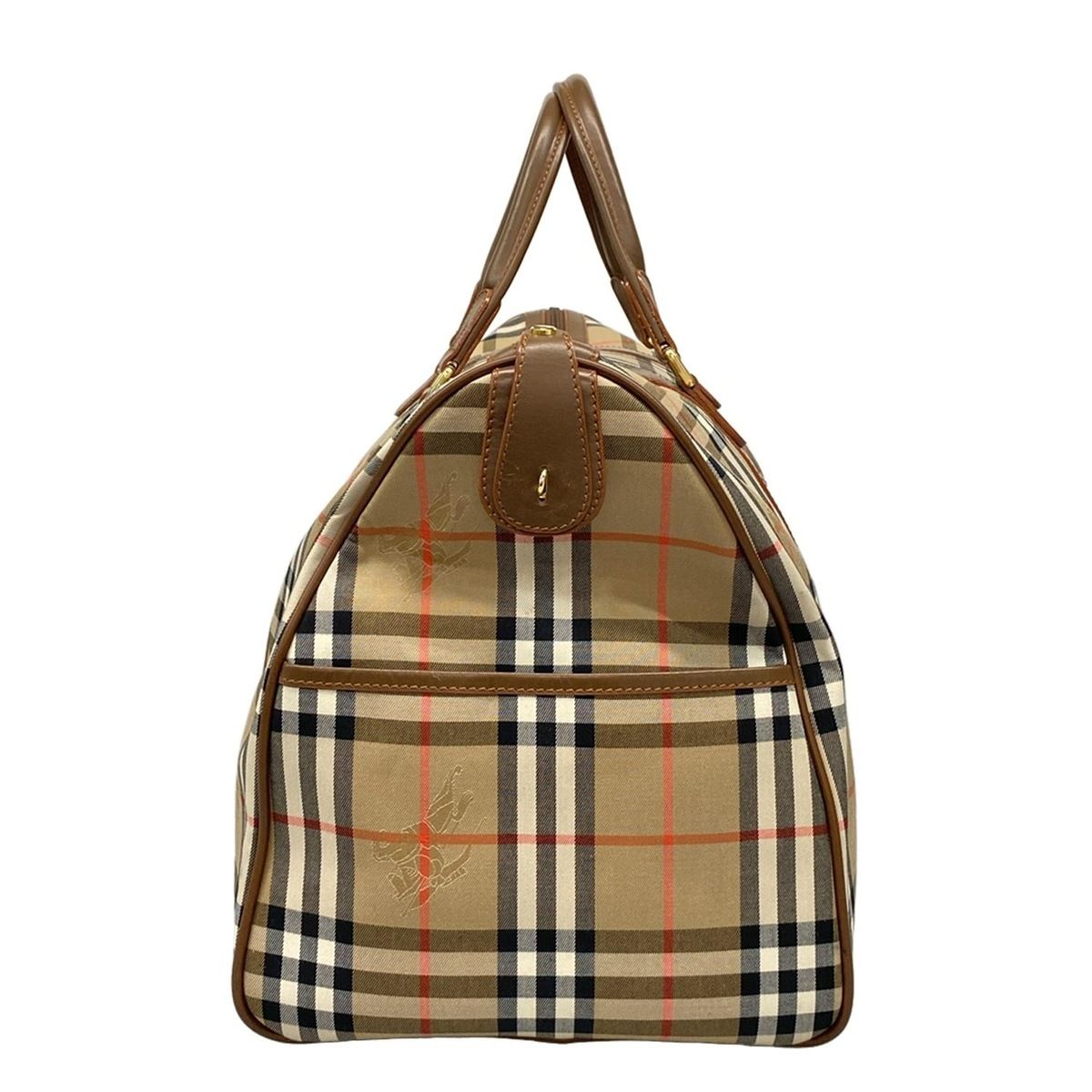 BURBERRY バーバリー ボストンバッグ チェック ベージュ BURBERRY/Burberry(バーバリー) ボストンバッグ ベージュ×黒×マルチ