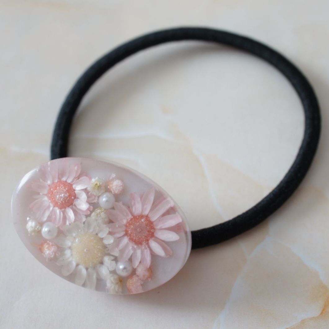 訳あり】890円→680円 レジン ヘアゴム ドライフラワー ヘア
