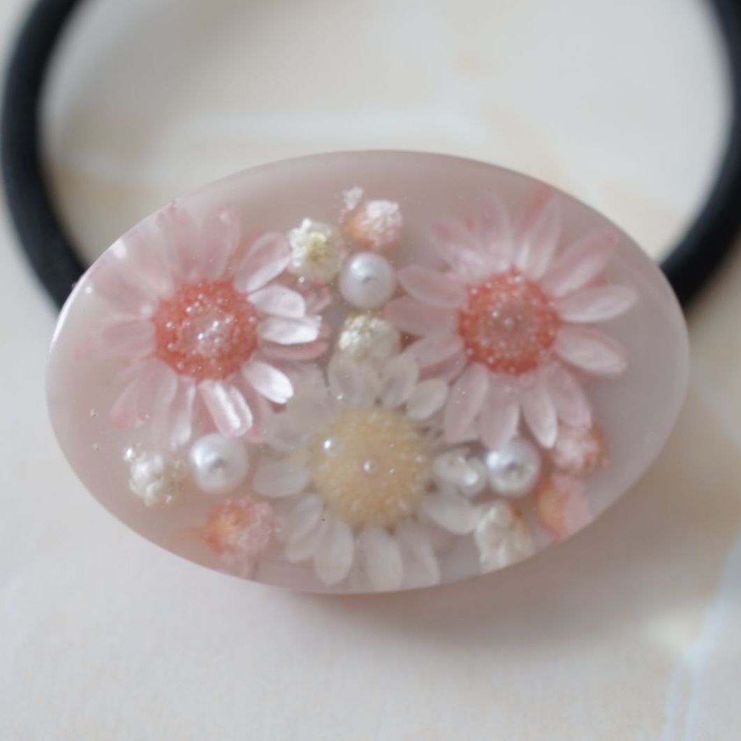 訳あり】890円→680円 レジン ヘアゴム ドライフラワー ヘア
