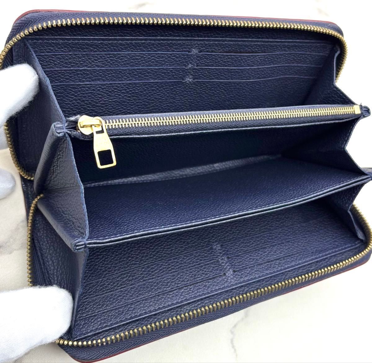 ✨極美品✨ルイヴィトン　ジッピーウォレット　アンプラント　マリーヌルージュ 極美品】ルイヴィトン アンプラント ジッピーウォレット マリーヌ