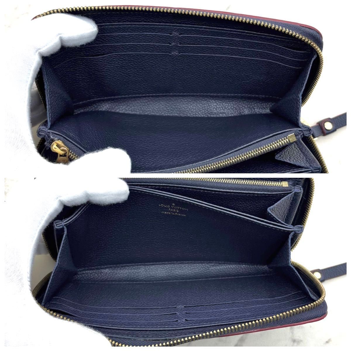 極美品】ルイヴィトン アンプラント ジッピーウォレット マリーヌ