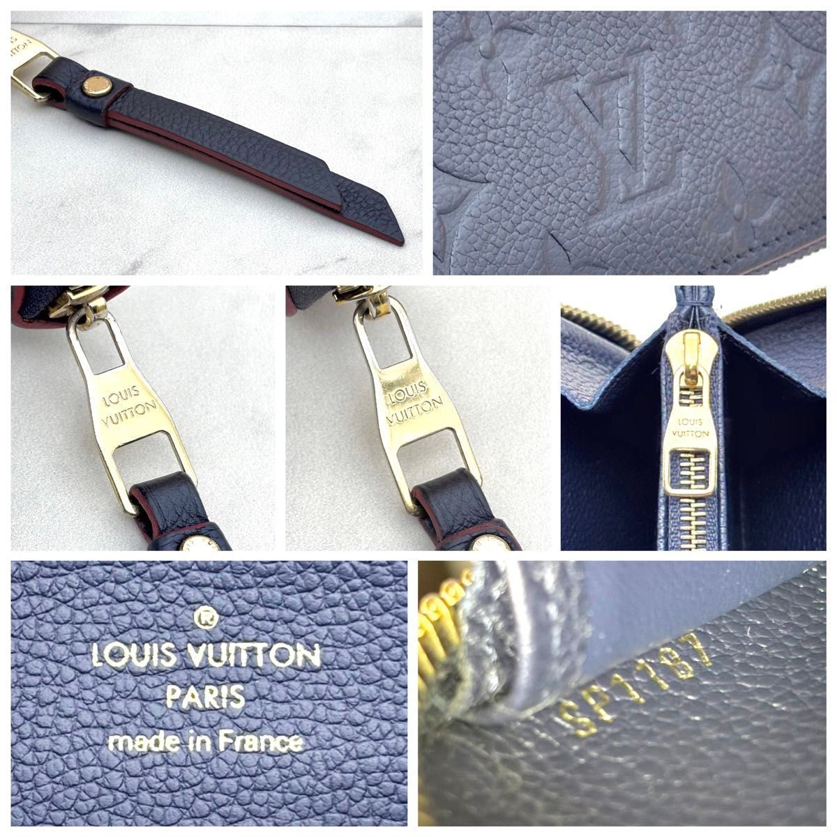 極美品】ルイヴィトン アンプラント ジッピーウォレット マリーヌ