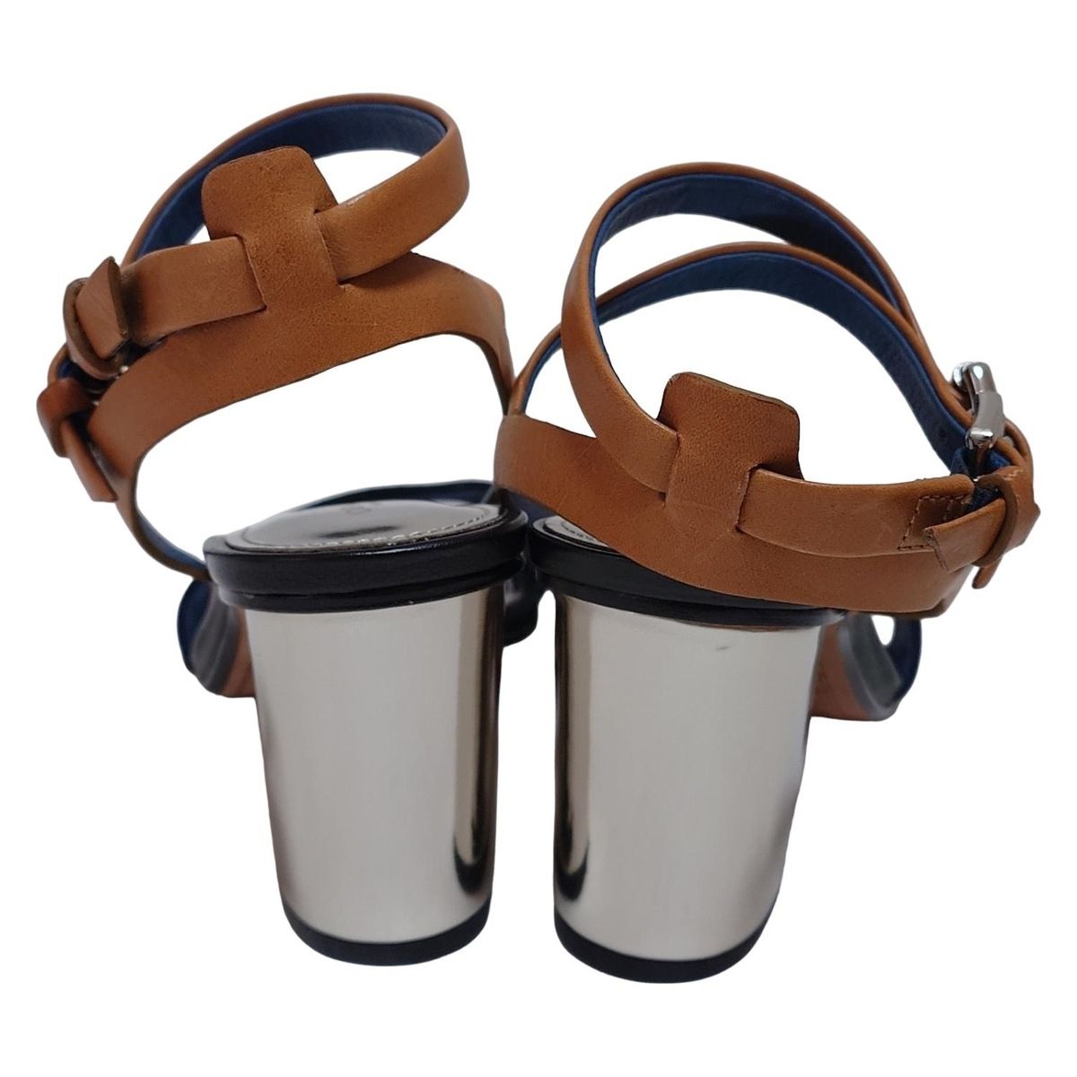 COACH(コーチ) サンダル 35 レディース美品 - 黒×ベージュ×シルバー