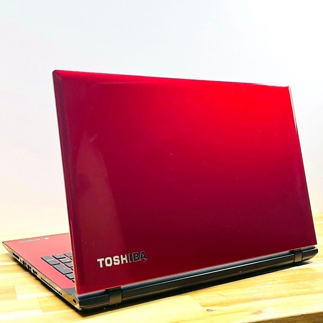 ❤️週末限定価格❤️快速SSD✨綺麗な赤✨dynabookノートパソコン カメラ 開店セール✨】新品SSDでサクッと快適！dynabookレッドのノート