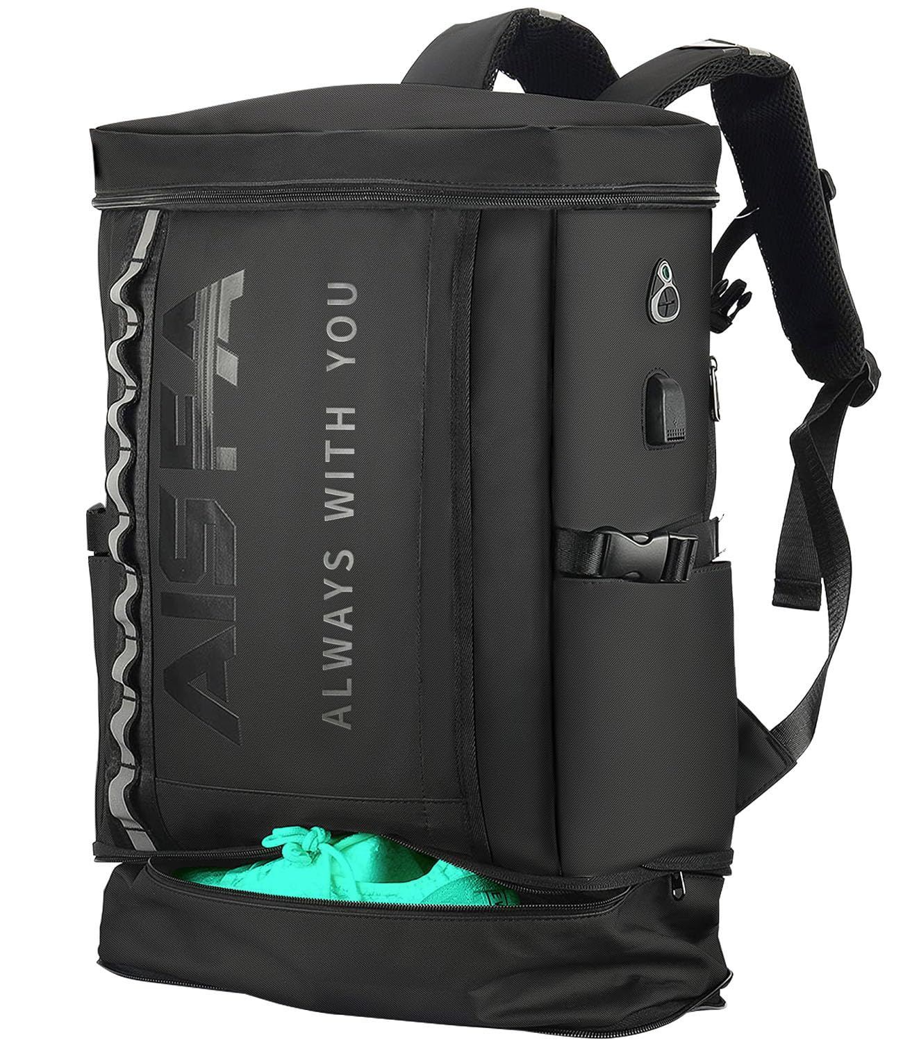 数量限定】旅行 USB充電ポート付き PCラップトップ 修学 15.6インチ 反射ストリップ付き 防災 底部拡張30-35L 防水 バックパック  リュック 登山 リュック 通勤 リュック ビジネス 多機能 通気性 A4収納 大容量 メンズ 靴/弁当収納 [A 販売