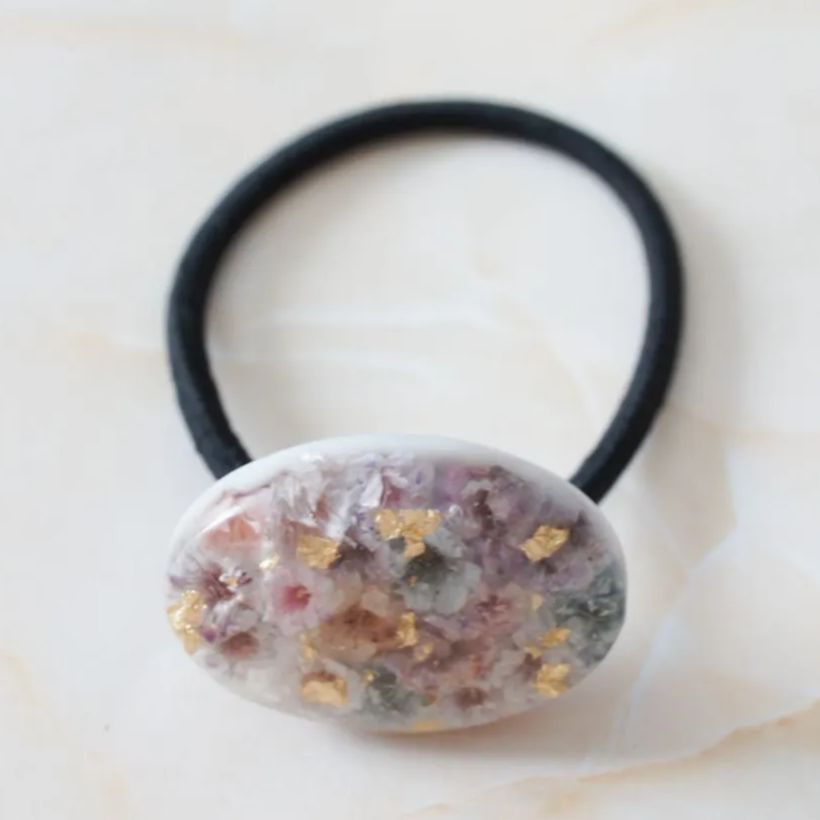 訳あり】890円→680円 レジン ヘアゴム ドライフラワー ヘア