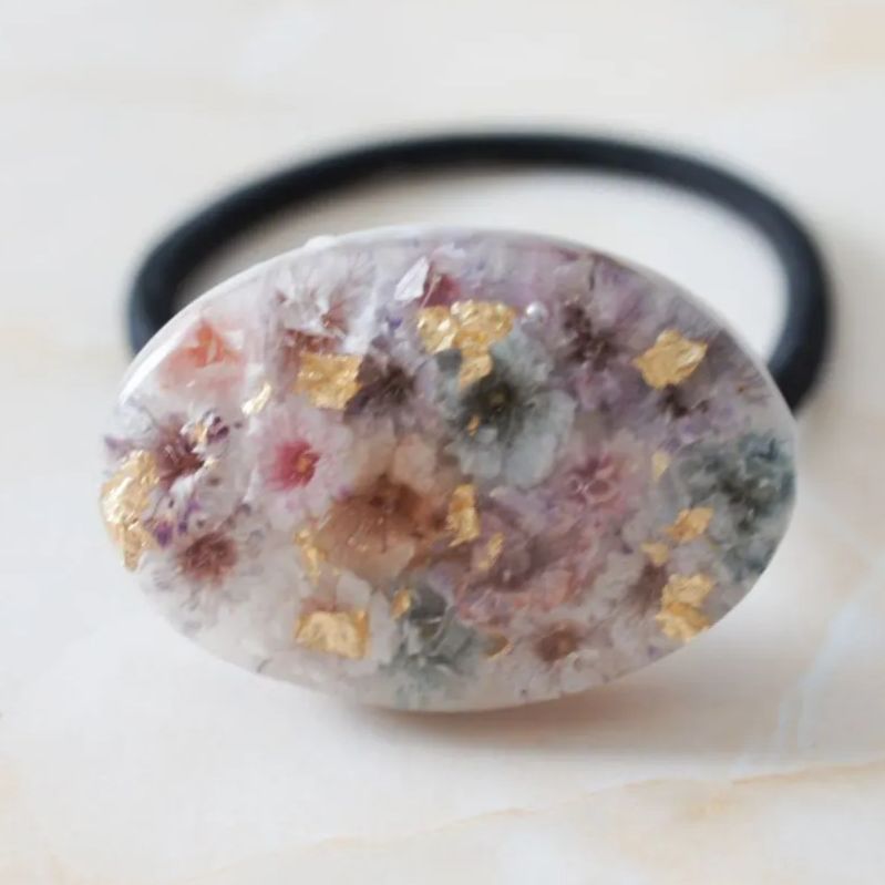 訳あり】890円→680円 レジン ヘアゴム ドライフラワー ヘア