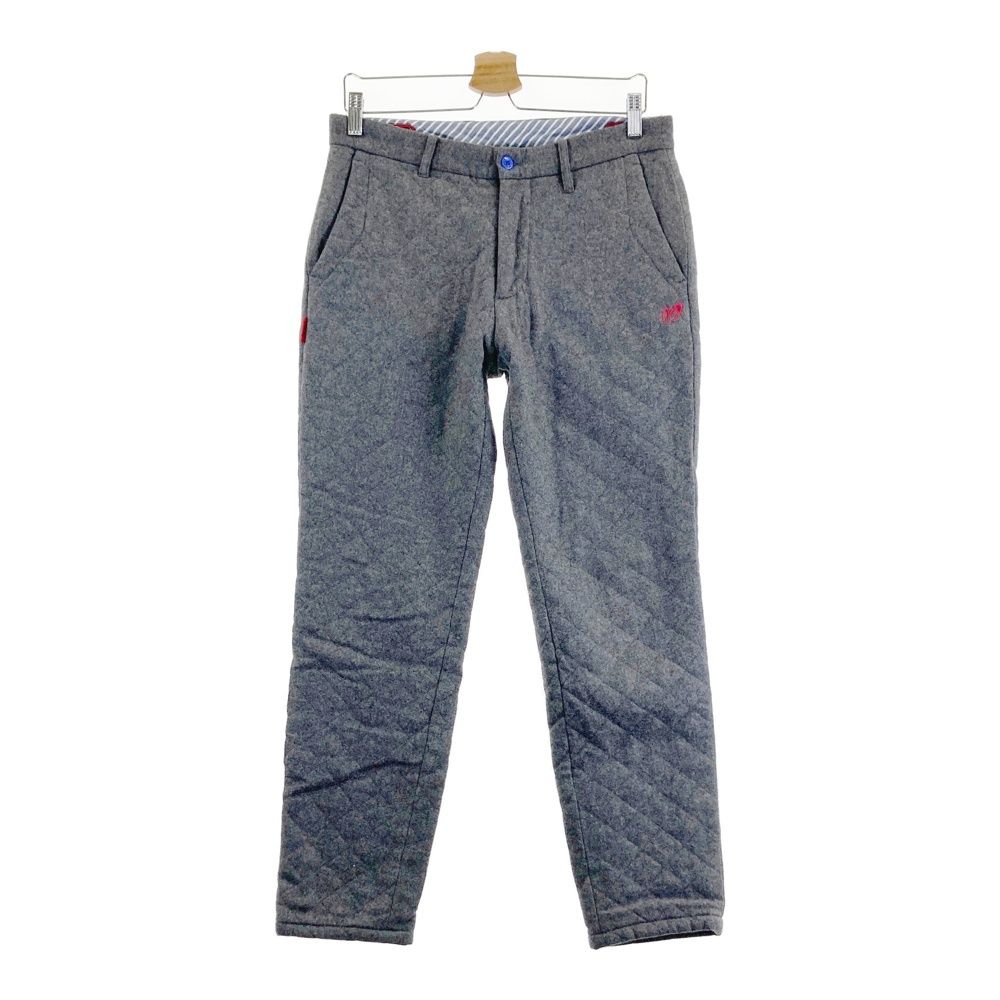 サイズ：4 MASTER BUNNY EDITION マスターバニーエディション ウール混 裏地付 中綿パンツ グレー系 [240101500088] ゴルフウェア メンズ ストスト