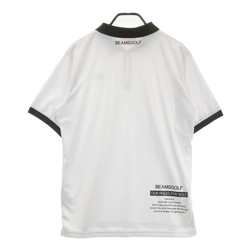 サイズ：L BEAMS GOLF ビームスゴルフ ハーフジップ半袖ポロシャツ