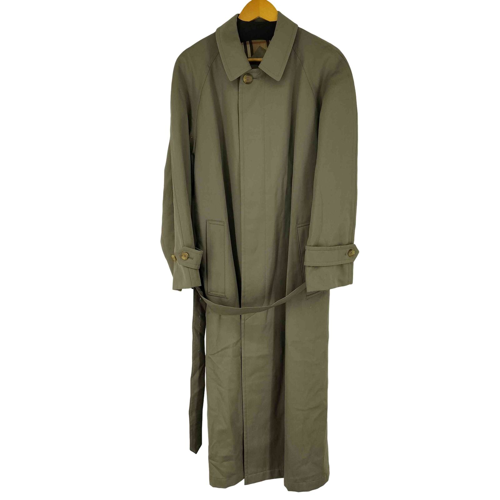 Burberrys バーバリー 裏地ノバチェック ステンカラーコート グリーン バーバリーズ BURBERRYS 裏地ノバチェック ステンカラーコート メンズ