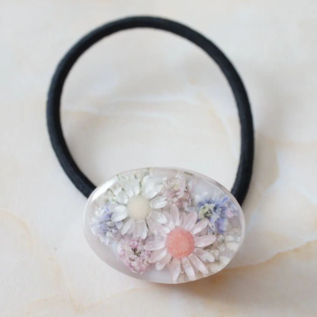訳あり】890円→680円 レジン ヘアゴム ドライフラワー ヘア
