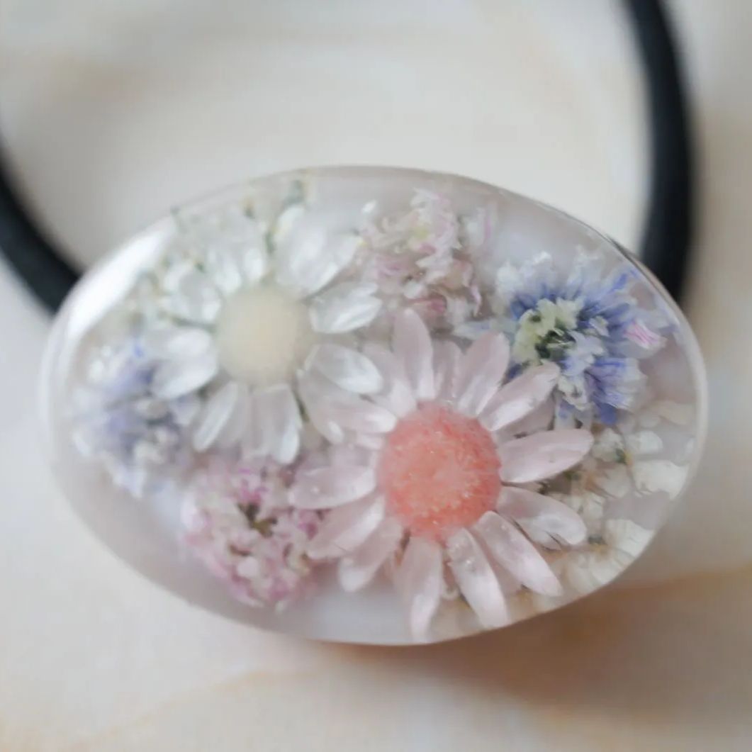 訳あり】890円→680円 レジン ヘアゴム ドライフラワー ヘア
