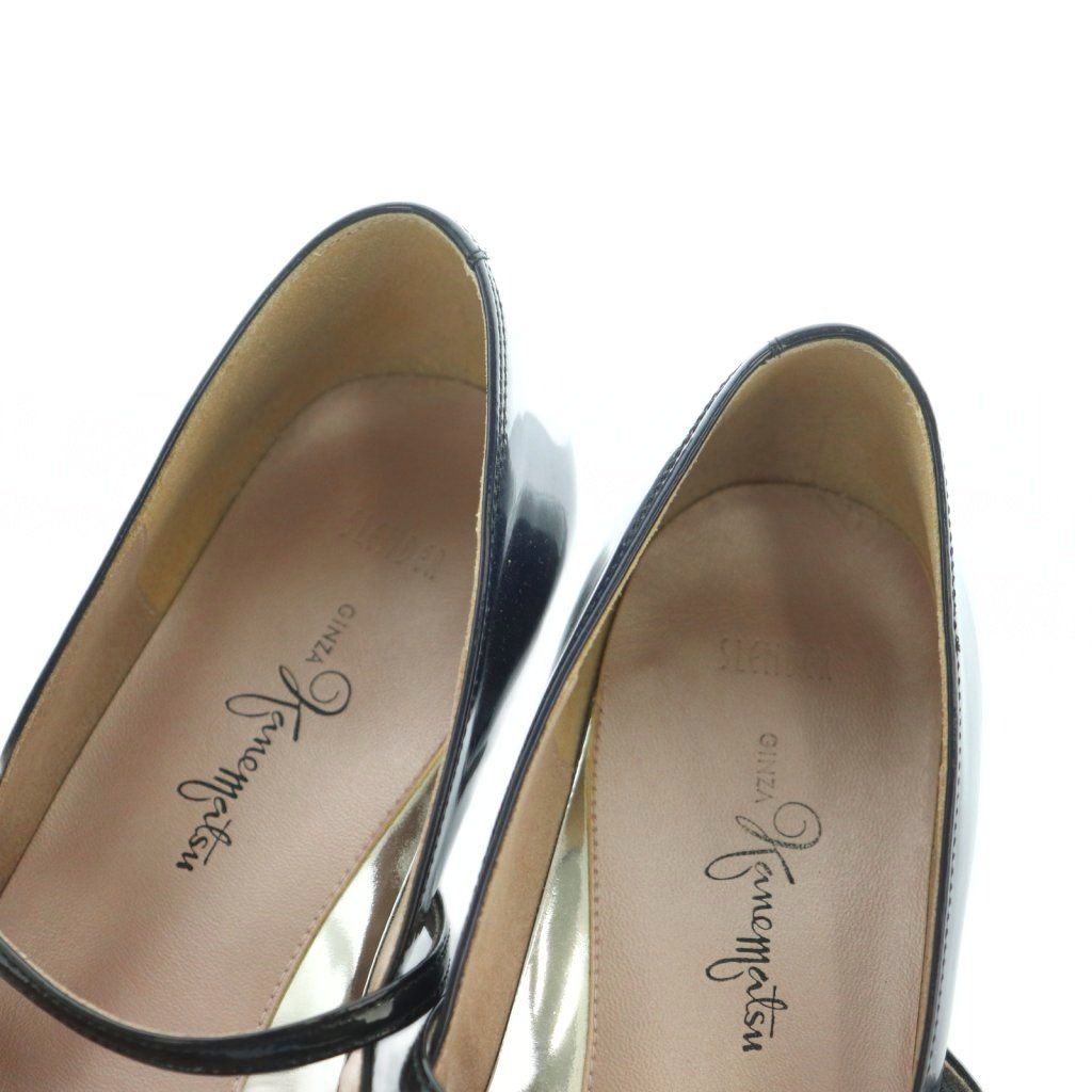 銀座かねまつ GINZA Kanematsu パンプス ポインテッドトゥ エナメル