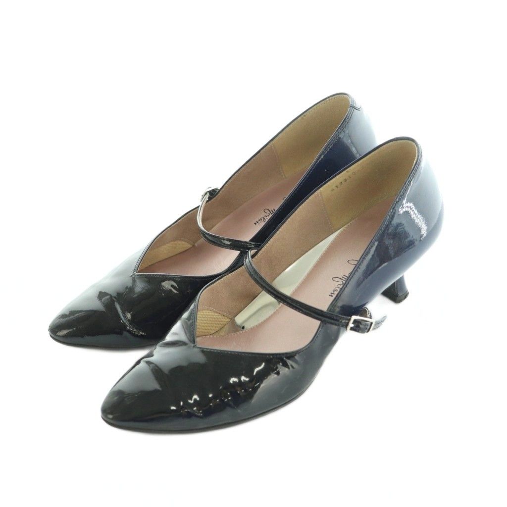 GINZA Kanematsu エナメルポイントパンプス 銀座かねまつ GINZA Kanematsu パンプス ポインテッドトゥ エナメル
