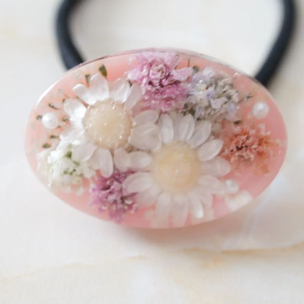 訳あり】890円→680円 レジン ヘアゴム ドライフラワー ヘア