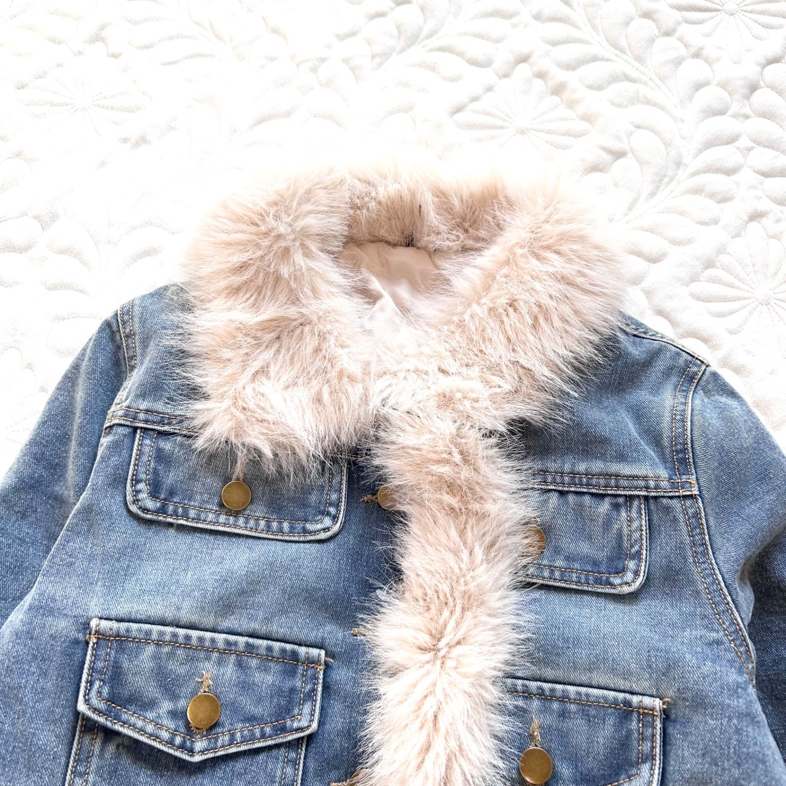 タグ付き未使用 00's y2k 平成ギャル フェイクファー フロントファー