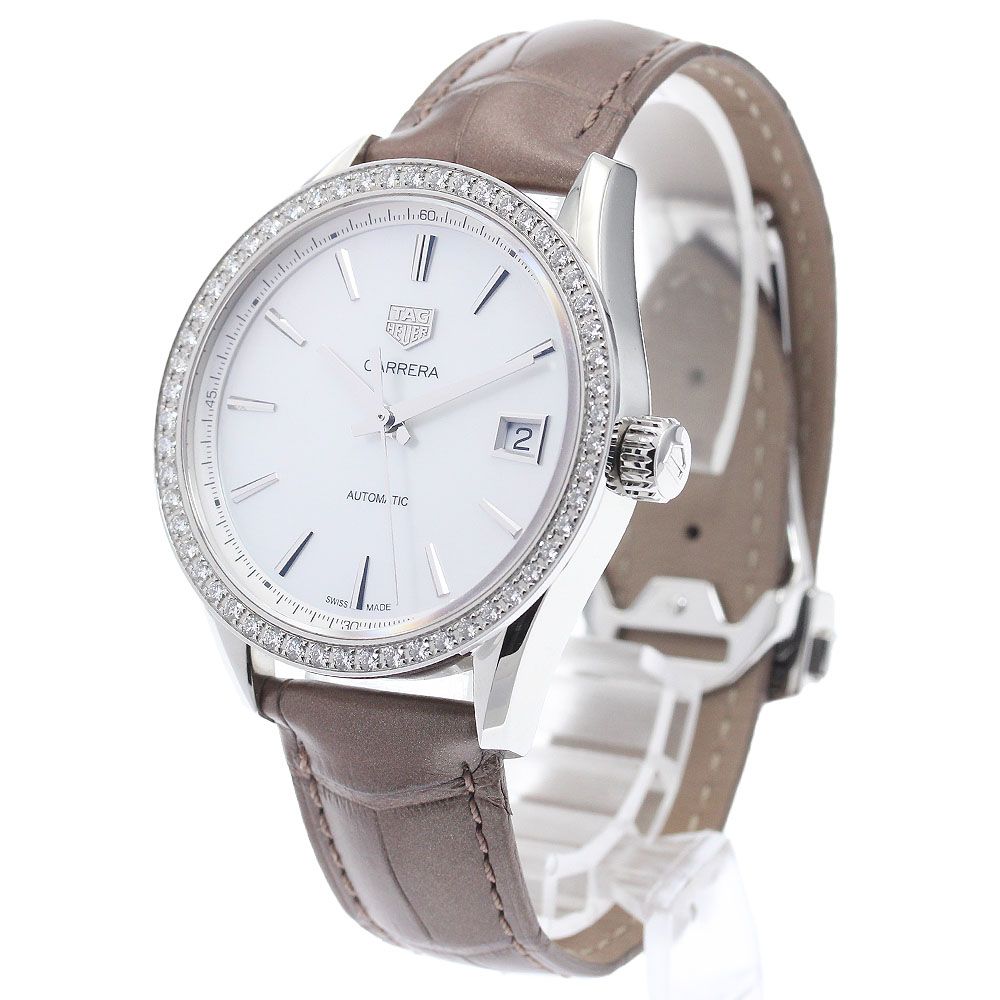 タグホイヤー TAG HEUER WBK2316.FC8258 カレラ キャリバー5 ダイヤベゼル 自動巻き レディース 極美品 箱・保証書付き_921089 タグ・ホイヤーWBK2316.FC8258を購入する | Chrono24