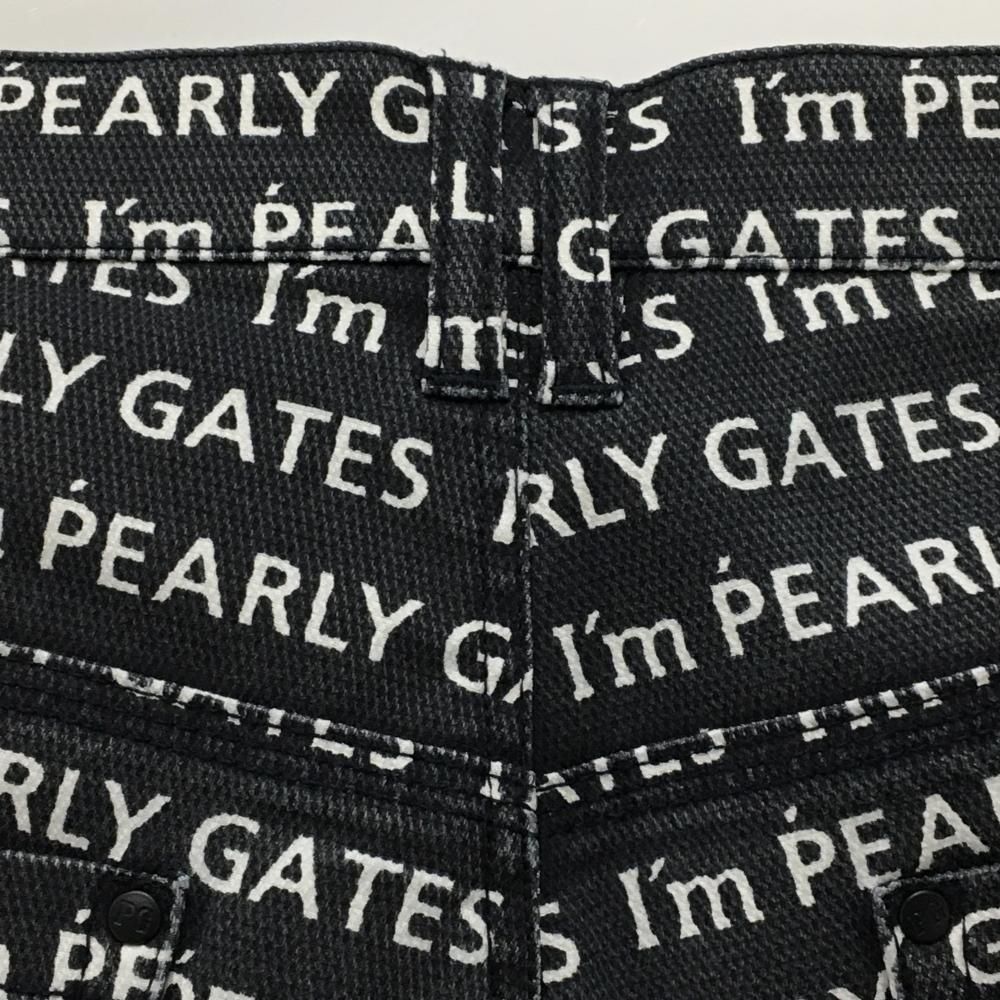 パーリーゲイツ パンツ ネイビー×白 ロゴボーダー ストレッチ 30周年