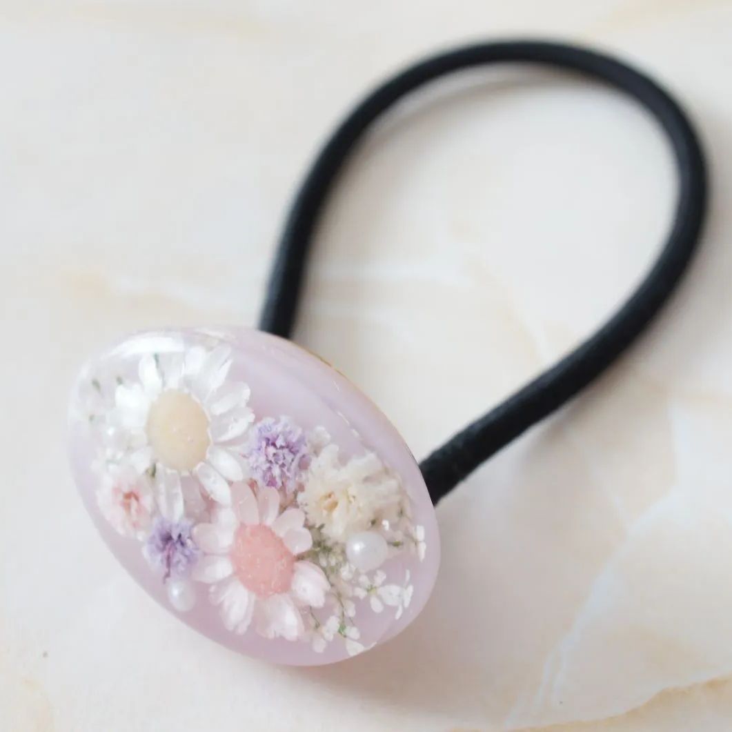 訳あり】890円→680円 レジン ヘアゴム ドライフラワー ヘア