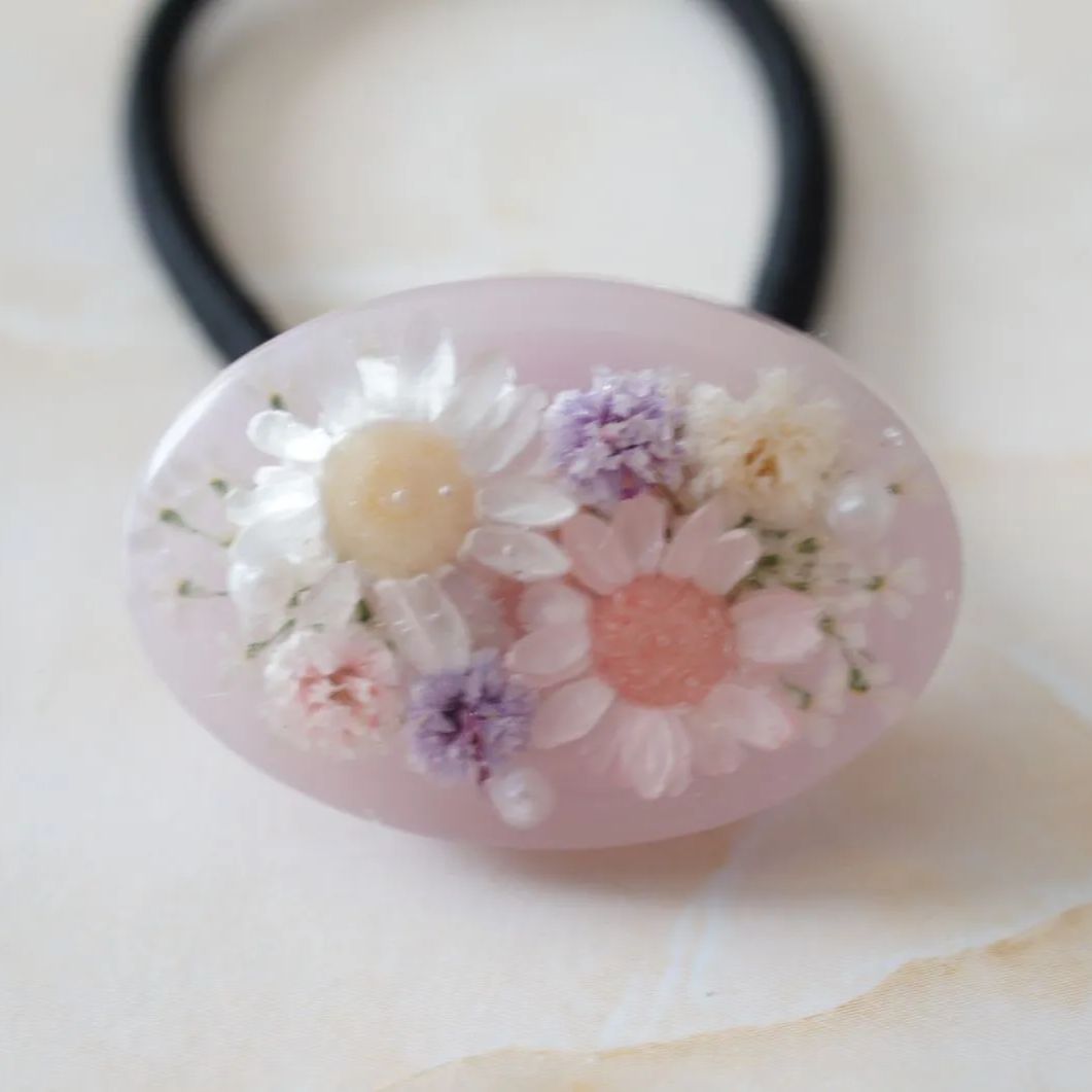 訳あり】890円→680円 レジン ヘアゴム ドライフラワー ヘア