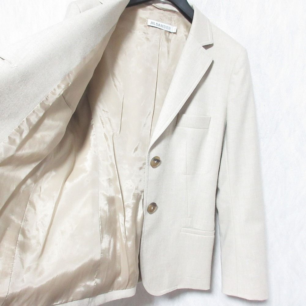 美品 JIL SANDER ジルサンダー カシミアブレンドウール 2B テーラード