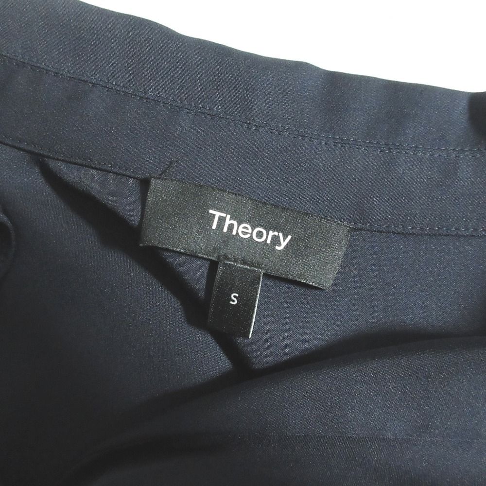 美品 25SS Theory セオリー MODERN GGT SL CAMP CLLR BL ノースリーブ シルク ブラウス シャツ 01-5108211 S ネイビー レディース 古着 中古 USED 美品 25SS Theory セオリー MODERN GGT SL CAMP CLLR BL ノースリーブ
